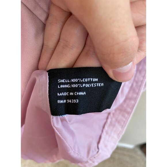 Coffeeshop New York Womens Pink Hooded Jacket M 100% Cotton Heavy Pockets - Picture 5 of 8